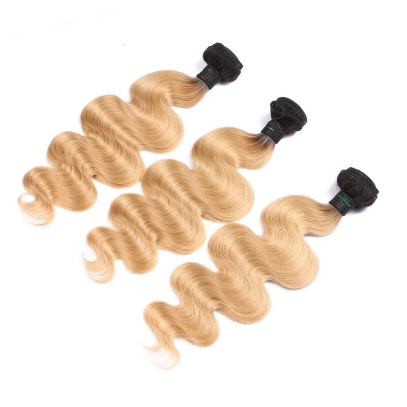 Honey Blonde Body Wave Bundle and Frontal Deals